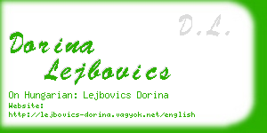 dorina lejbovics business card